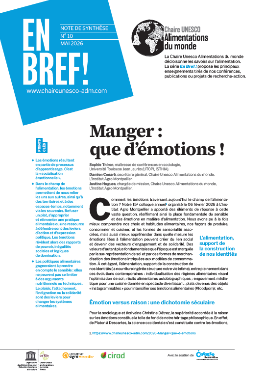 couverture Manger : que d’émotions !