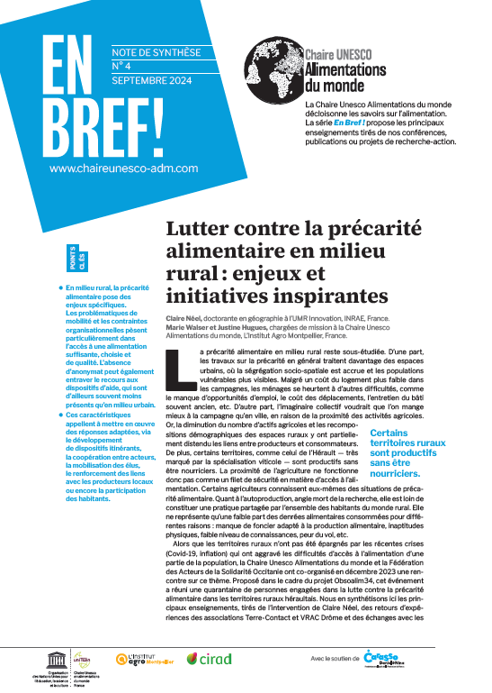 couverture Lutter contre la précarité alimentaire en milieu rural : enjeux et initiatives inspirantes