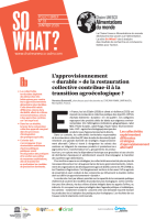 L’approvisionnement «&nbsp;durable&nbsp;» de la restauration collective contribue-il à la transition agroécologique&nbsp;?