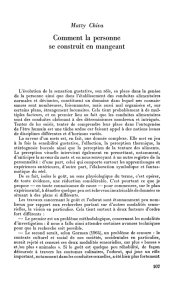 Comment la personne se construit en mangeant
