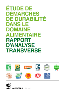 Étude de démarches de durabilité dans le domaine alimentaire