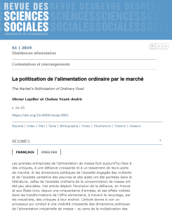La politisation de l’alimentation ordinaire par le marché