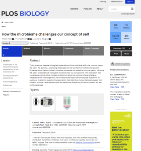 How the microbiome challenges our concept of self