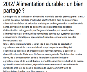 Comment mange le monde ?