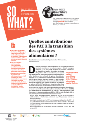 illustration So what : Quelles contributions des PAT à la transition des systèmes alimentaires&nbsp;?